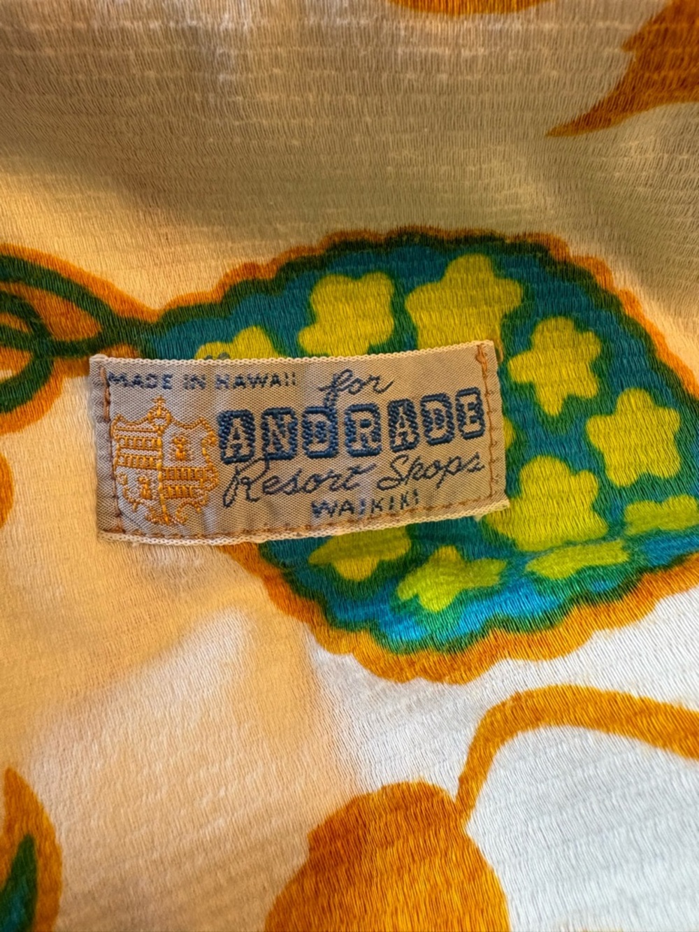 ANDRADE White Maxi Dress with Blue, Green and Gold Floral Print - Picture 3 of 10